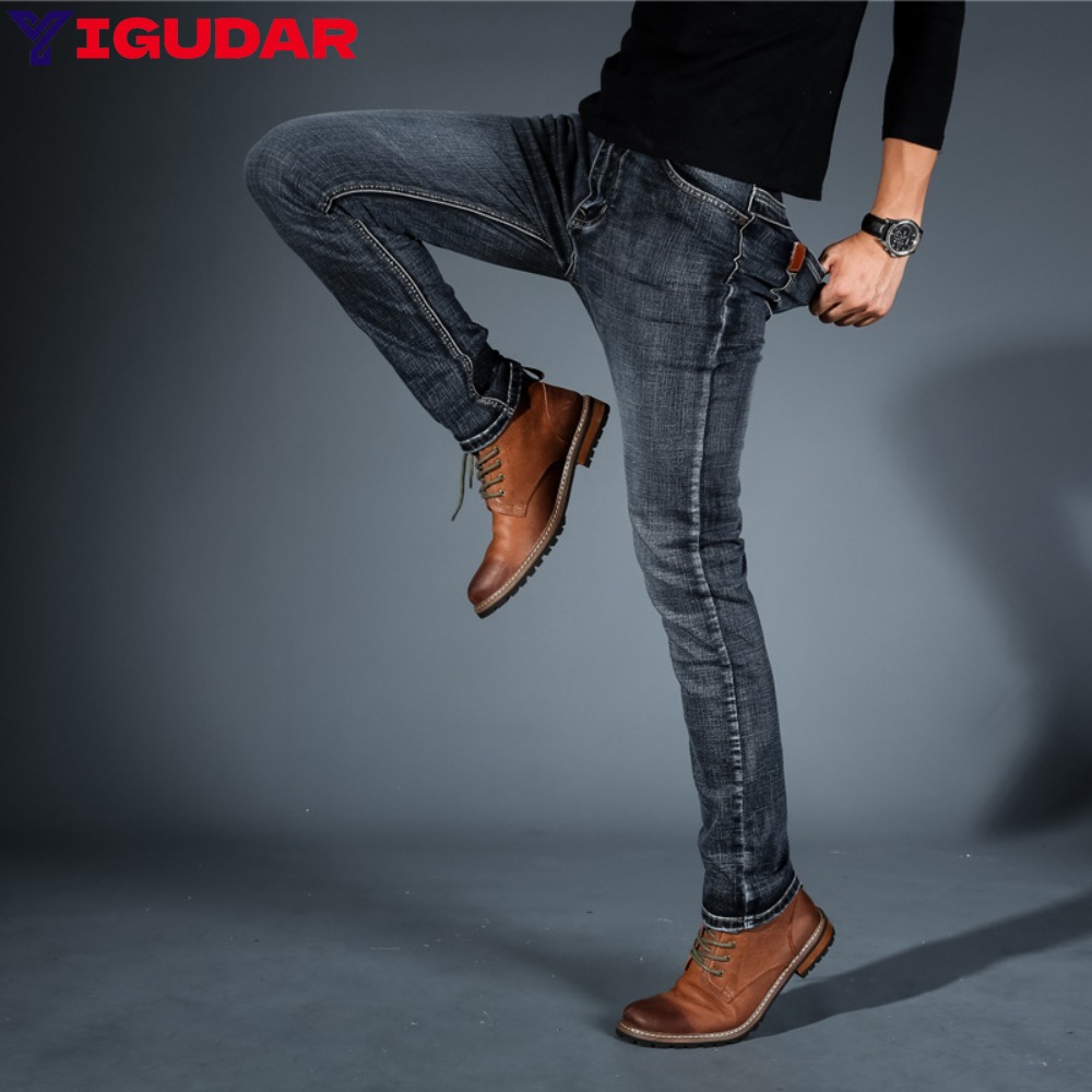 Streetwear Brand Jeans - Moda minimalista estiramento jeans dos homens