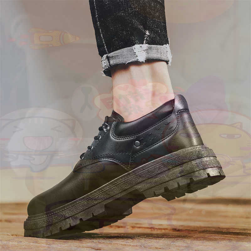 Streetwear Brand Cheap - Escuro natural couro moda formadores tênis