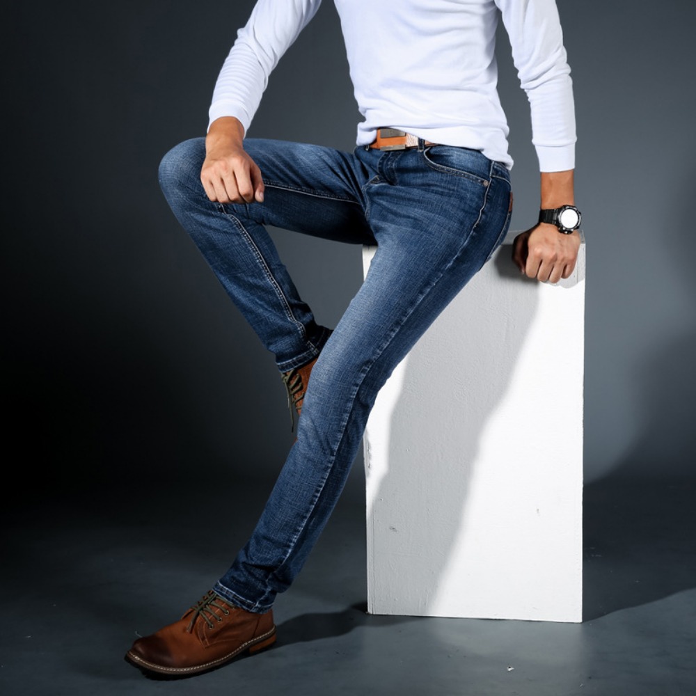 Moda minimalista estiramento j - Streetwear Brand Jeans avaliação e preço