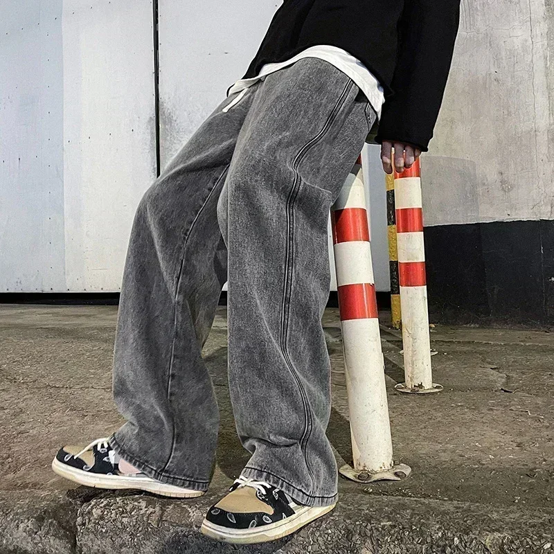 Novos Jeans Largos Estilo Stre - Streetwear Brand Jeans avaliação e preço