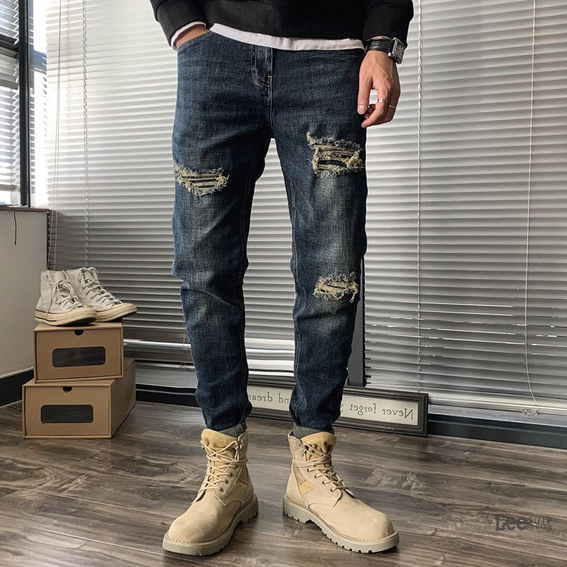 Jeans rasgados masculinos outo - Streetwear Brand Jeans avaliação e preço