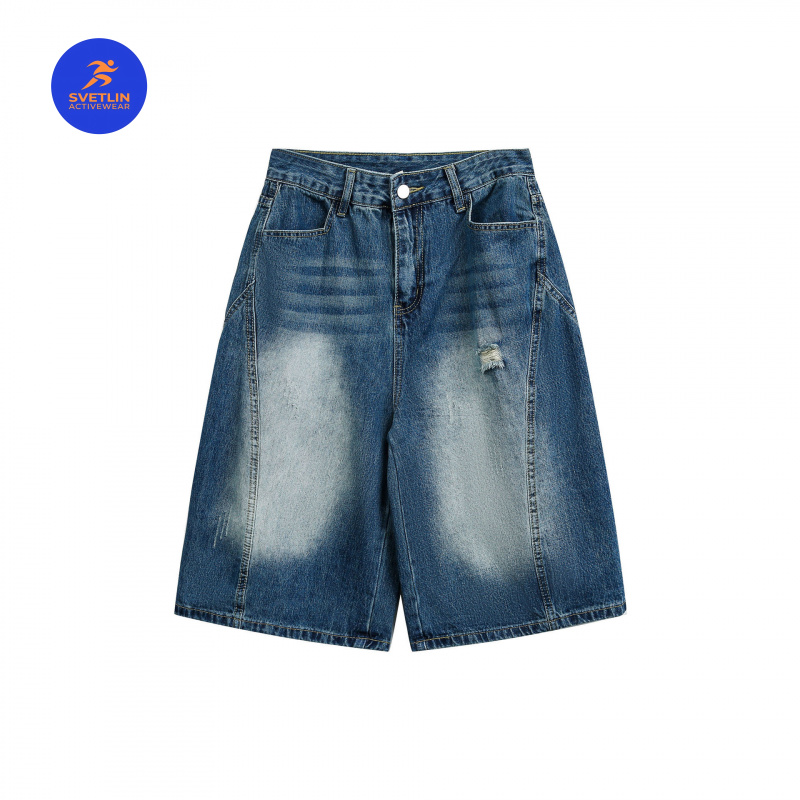 Shorts jeans de luxo MAQVOB, t - Streetwear Brand Jeans avaliação e preço